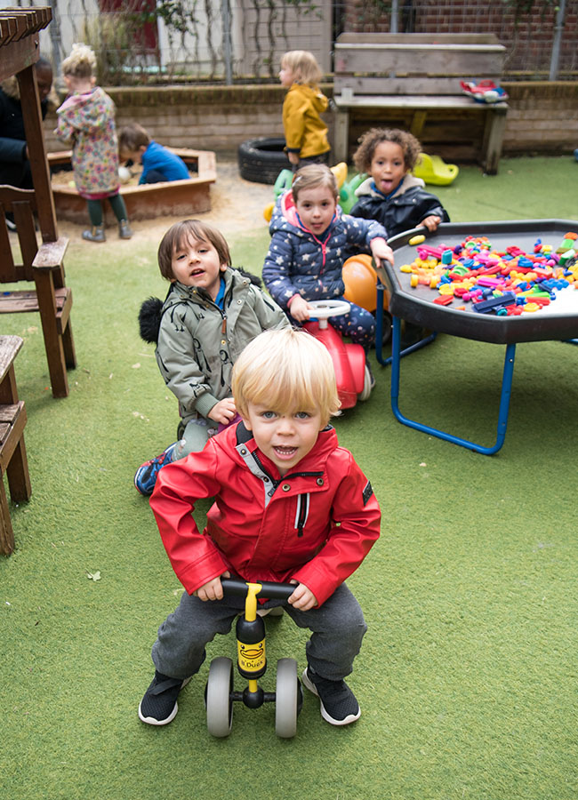 spending time at nursery with friends